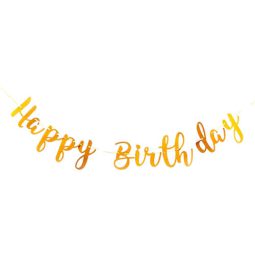 שרשרת אותיות happy birthday זהב