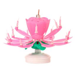 נר זיקוק נפתח מסתובב ורוד