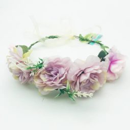 זר פרחים לראש - לילך