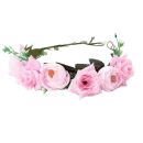 זר פרחים איכותי לראש - ורוד
