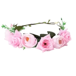 זר פרחים איכותי לראש - ורוד