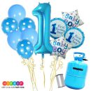 חבילת הליום יום הולדת שנה – כחול