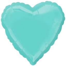 בלון הליום לב טורקיז פסטל