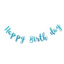 שרשרת אותיות happy birthday טורקיז