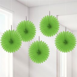 מניפות נייר לתלייה ירוק ליים - 15 ס