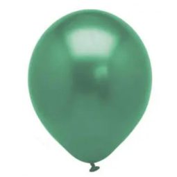 בלוני לטקס מטאלי ירוק בקבוק 100 יח'