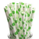 קשיות נייר עיגולים - ירוק בהיר