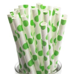 קשיות נייר עיגולים - ירוק בהיר