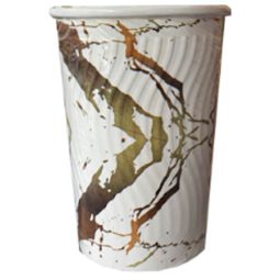 כוסות נייר חםקר קיסר לבן זהב