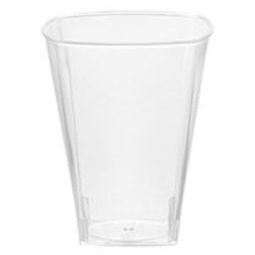 כוסות מרובעות שקופות