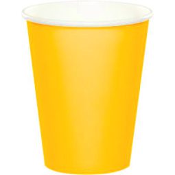 כוסות נייר חם/קר צהוב 10 יח'