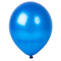 בלוני לטקס מטאלי כחול 100 יח'