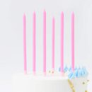 נרות ארוכים - ורוד בייבי