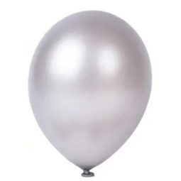 בלוני לטקס מטאלי כסף 100 יח'