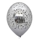 בלוני כרום Happy Birthday נקודות - מגוון