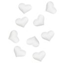 לבבות בד לקישוט - לבן