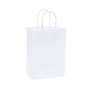 שקית נייר לבנה עם ידית - קטן