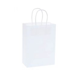 שקית נייר לבנה עם ידית - קטן