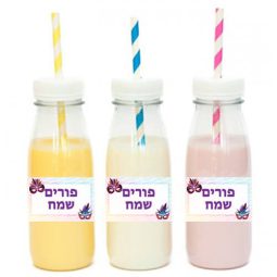 מדבקות מלבניות לעיצוב פורים 1