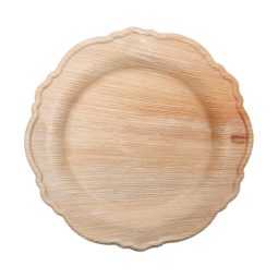 צלחות בינוניות מתכלות - מעוטרות