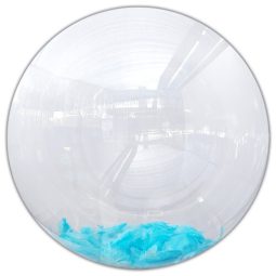 בלון בועה במילוי נוצות תכלת