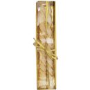 זוג נרות לבנים - זהב