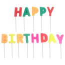נרות קיסמים happy birthday - צבעוני