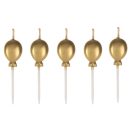 נרות בלונים זהב - כרום