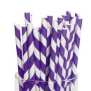 קשיות נייר פסים - סגול