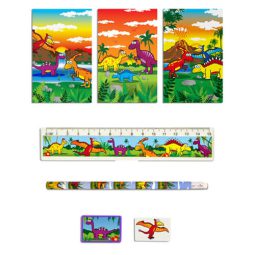 סט כלי כתיבה דינוזאורים - מגוון