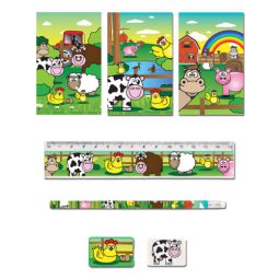 סט כלי כתיבה חברים בחווה - מגוון