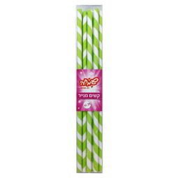 קשיות נייר פסים - ירוק בהיר