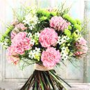 מפיות גדולות פרחים ורודים