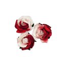 פרחים קטנים לקישוט - אדום לבן