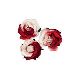 פרחים קטנים לקישוט - אדום לבן