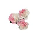 פרחים קטנים לקישוט - ורוד לבן