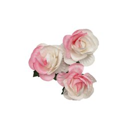 פרחים קטנים לקישוט - ורוד לבן