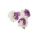 פרחים קטנים לקישוט - סגול לבן