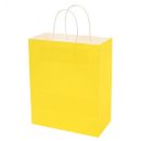 שקית נייר צהובה עם ידית - גדול