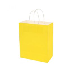 שקית נייר צהובה עם ידית - קטן
