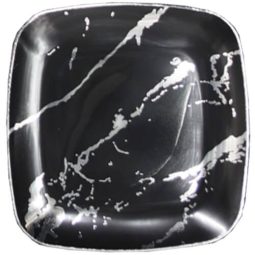 צלחות קיסר שחור כסף - גדול