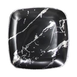 צלחות קיסר שחור כסף - בינוני