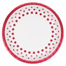 צלחות בינוניות - נקודות אודם נוצצות 