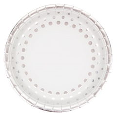 צלחות בינוניות - נקודות כסופות נוצצות 