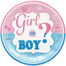 צלחות נייר גדולות בן או בת