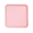 צלחות נייר קטנות מרובע ורוד קלאסי