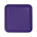 צלחות נייר קטנות מרובע סגול