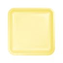 צלחות נייר קטנות מרובע צהוב מימוסה