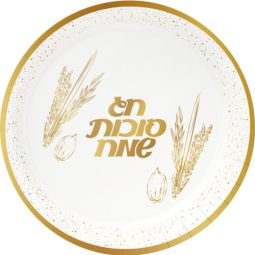 צלחות נייר גדולות חג סוכות שמח
