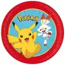 צלחות נייר גדולות פוקימון 8 יח'